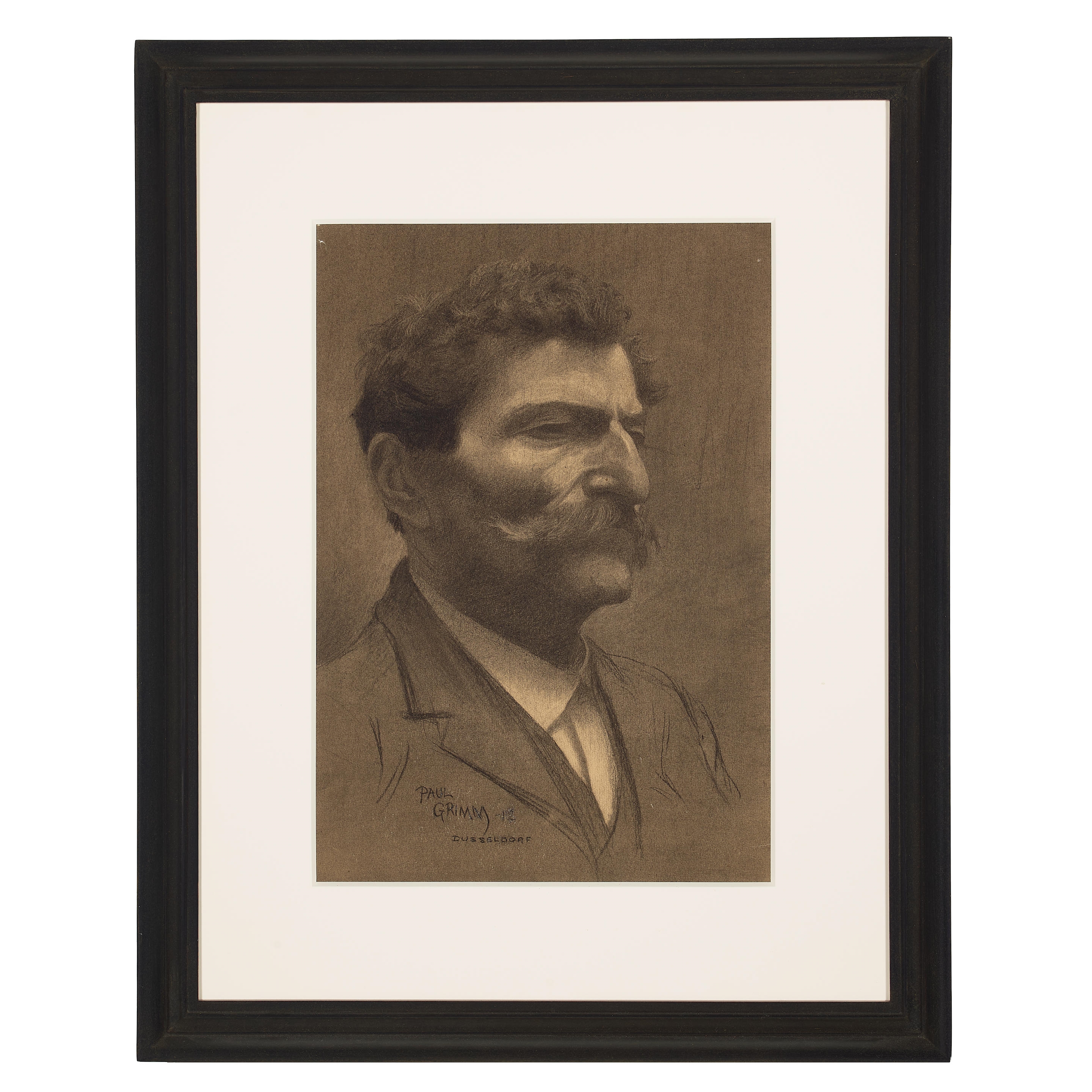 Artwork by Paul Grimm, Dusseldorf Portraits, Made of charcoal on paper