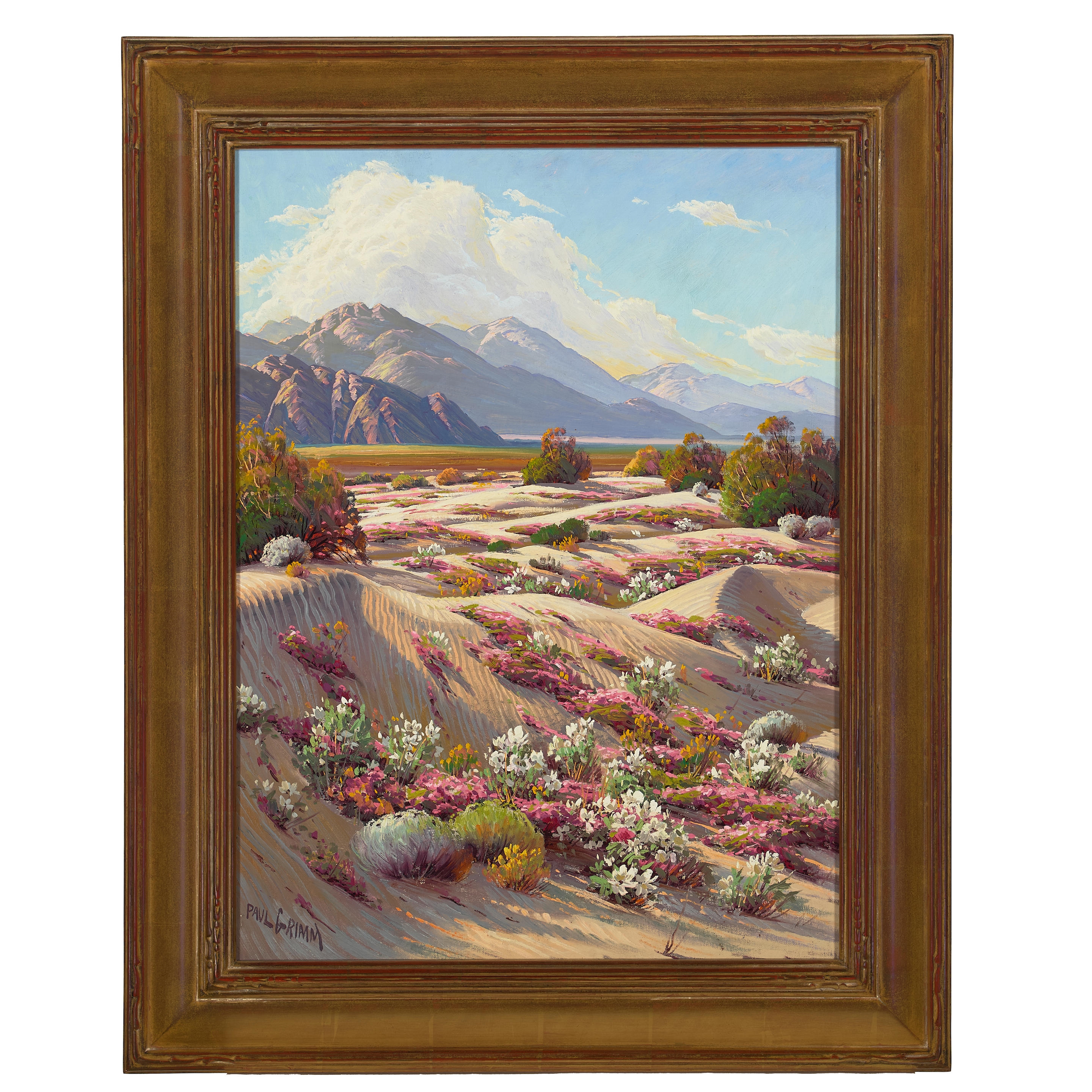 Artwork by Paul Grimm, Desert Springtime, Made of oil on canvas laid to board