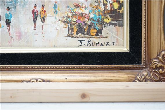 J. Burnett | J Burnett (20th. C) pair of impressionist oils on