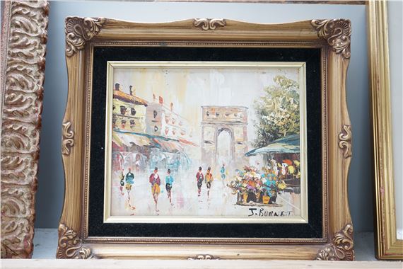 J. Burnett | J Burnett (20th. C) pair of impressionist oils on