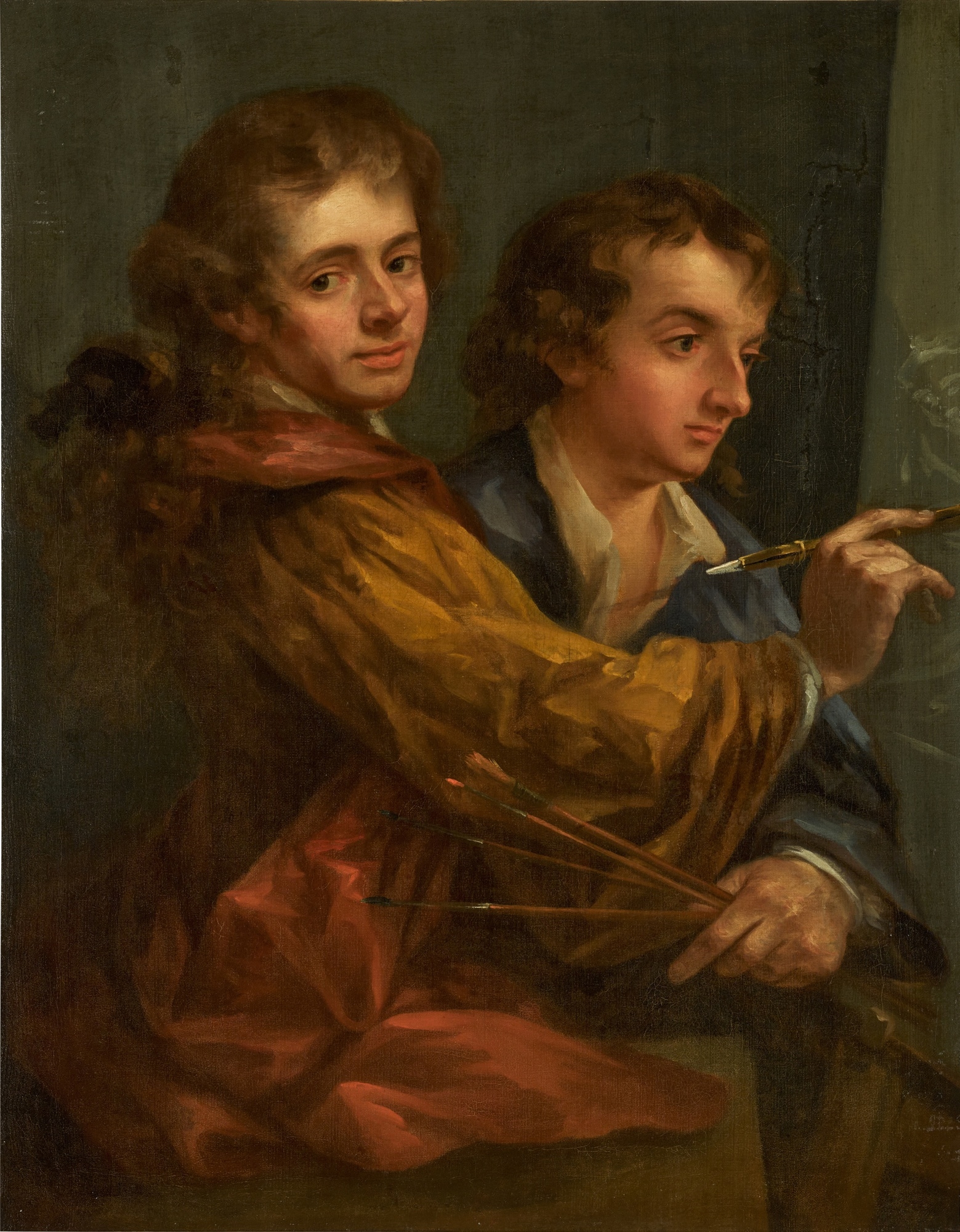 Enoch Seeman | Self-portrait of the artist with his brother Isaac (d ...