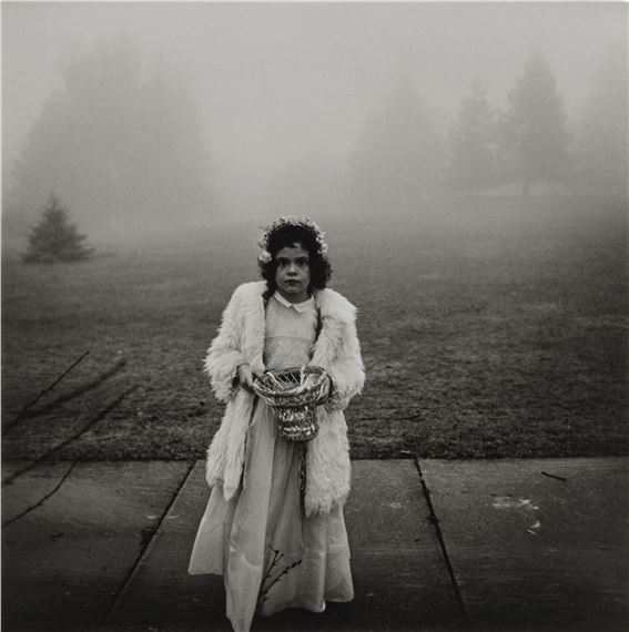 A Flower Girl at a Wedding, Conn by Diane Arbus, Executed in 1964