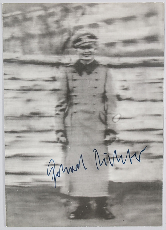 Autograph auf Postkarte 'Onkel Rudi' - Gerhard Richter
