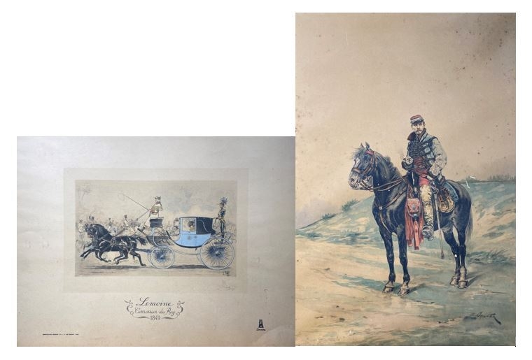 Artwork by Emmanuel Saulnier, Soldat à cheval, Made of Engraving