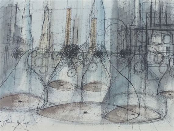 space programme scene with rockets - Theodore Hancock