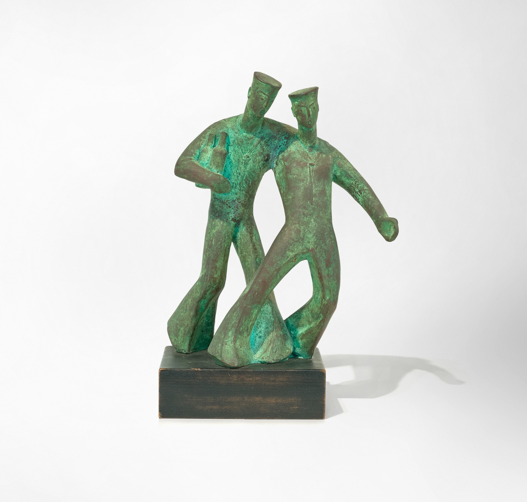 Artwork by Daphne Mayo, TWO JOLLY SAILORMEN, c.1942, Made of copper