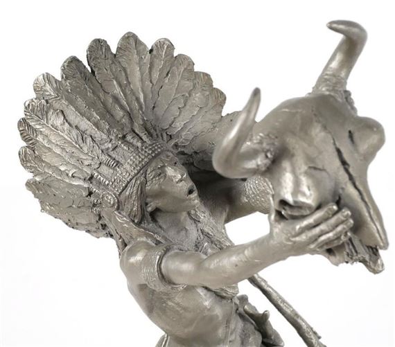 Jim Ponter | JIM PONTER MEDICINE MAN SCULPTURE (1986) | MutualArt