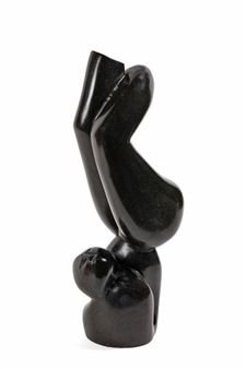 Lincoln MUTETA (Born 1975) Femme étendue Black marble proof - Lincon Muteta