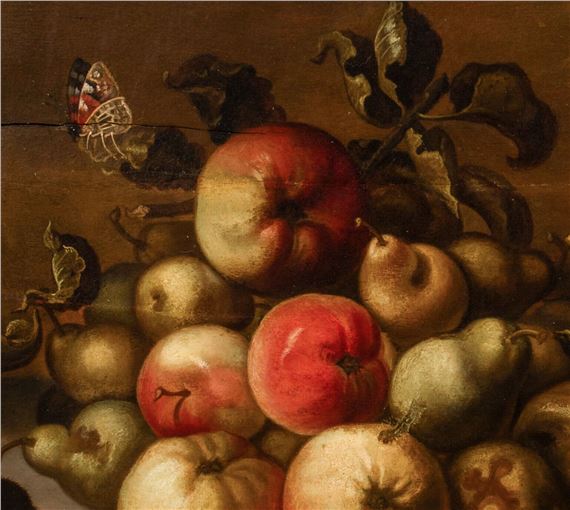 Ancient School, 17th Century | STILL LIFE OF FRUIT AND INSECTS OIL ...