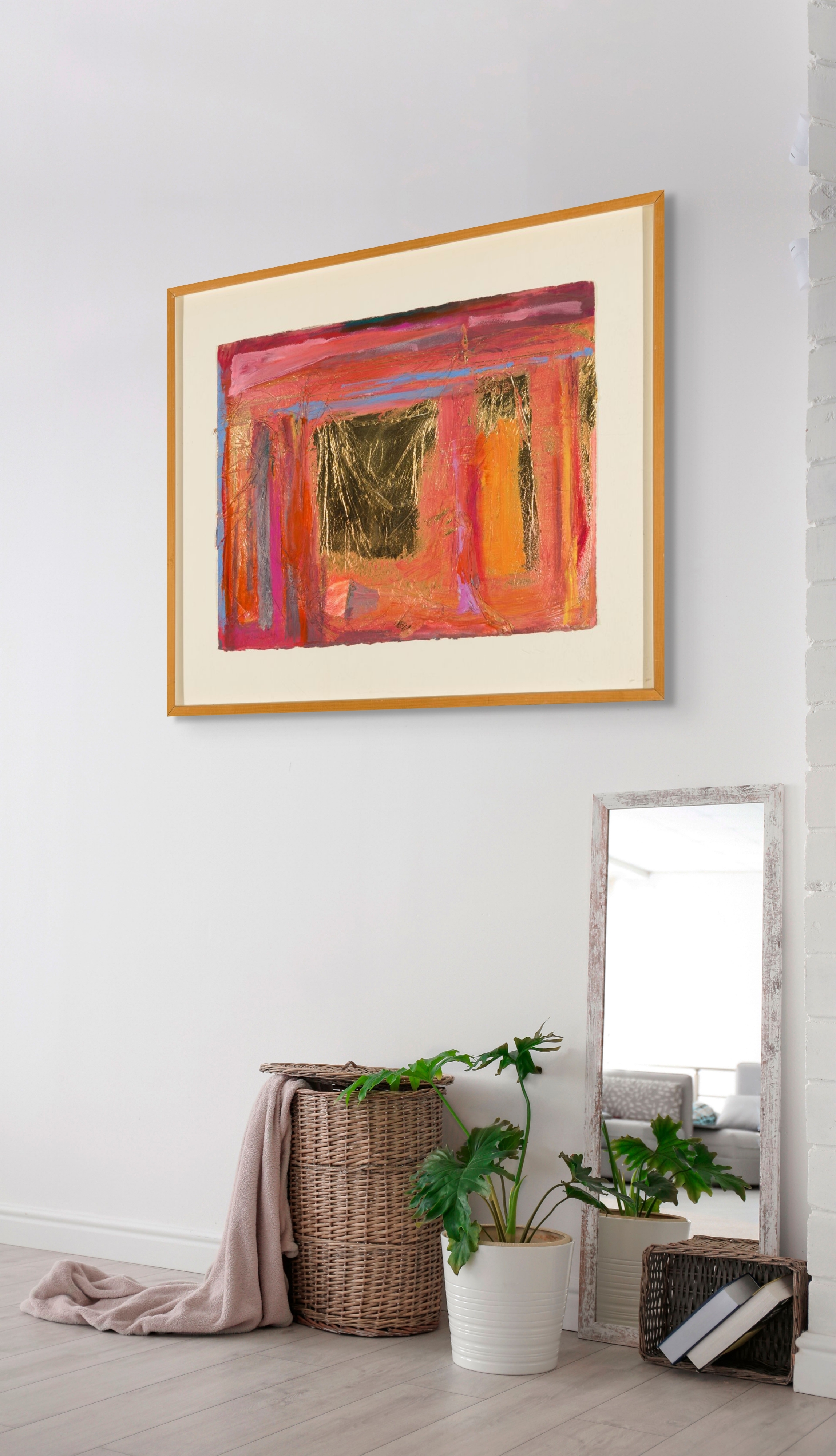 Artwork by Frances Kornbluth, Frances Kornbluth (Am. 1920-2014, Made of Gold leaf and tempera on paper