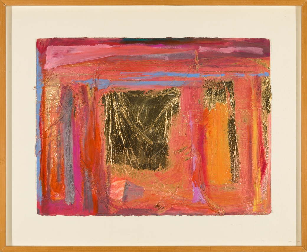 Artwork by Frances Kornbluth, Frances Kornbluth (Am. 1920-2014, Made of Gold leaf and tempera on paper