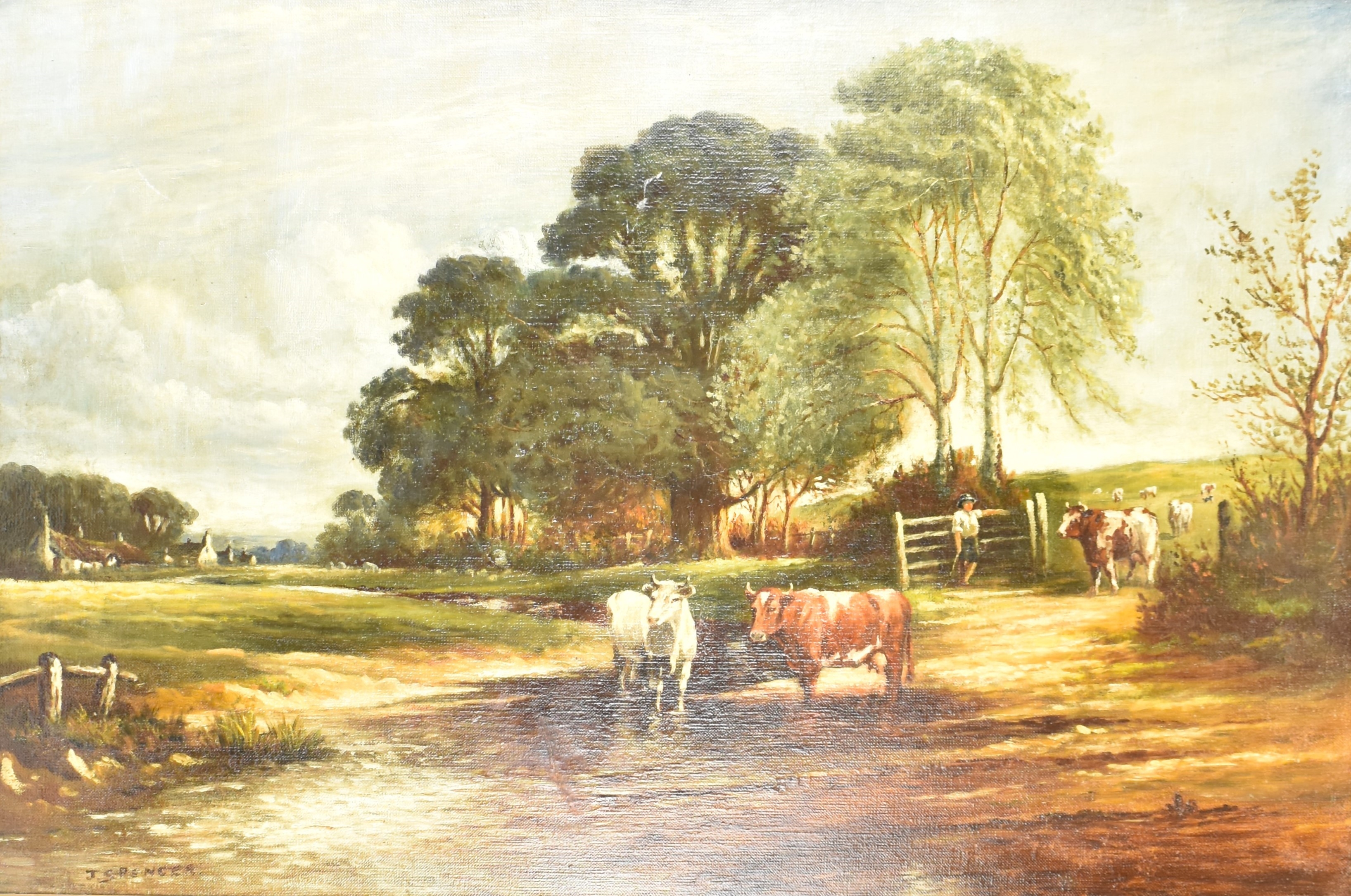 Artwork by J. Spencer, 19th century); oil on canvas, Made of oil on canvas