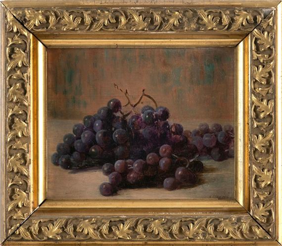 Still life of grapes by Lemuel D. Eldred