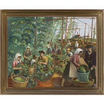 Bei der Hopfenernte - Georg Liebhart