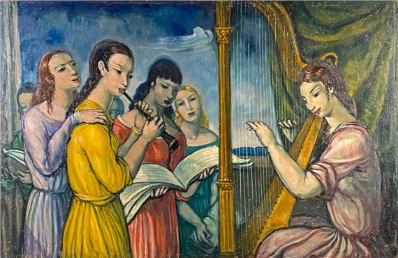 Les musiciennes,... - Lot by André Maire, 1974