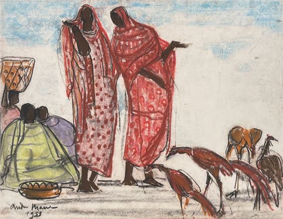 Market scene in Tananarive,... - Lot