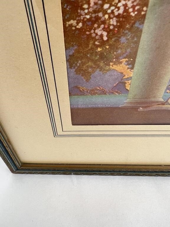 Artwork by Maxfield Parrish, Antique Maxfield Parrish Daybreak Print, Made of Print