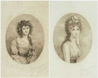 EUGENE GAUJEAN (1850-1900) pair etchings - Lady Manners; Mrs Sheridan - Eugène  Gaujean