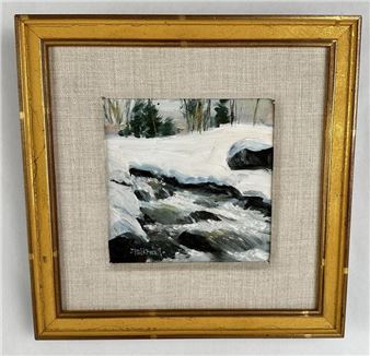 Phil Korell Montana Oil on Board Painting - Phil Korell