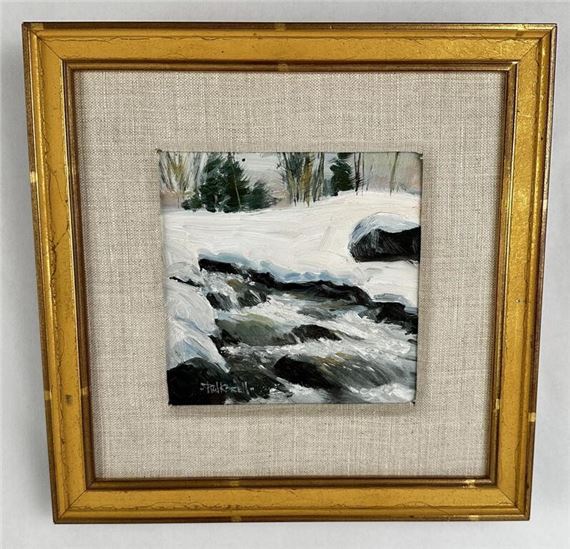 Phil Korell Montana Oil on Board Painting - Phil Korell