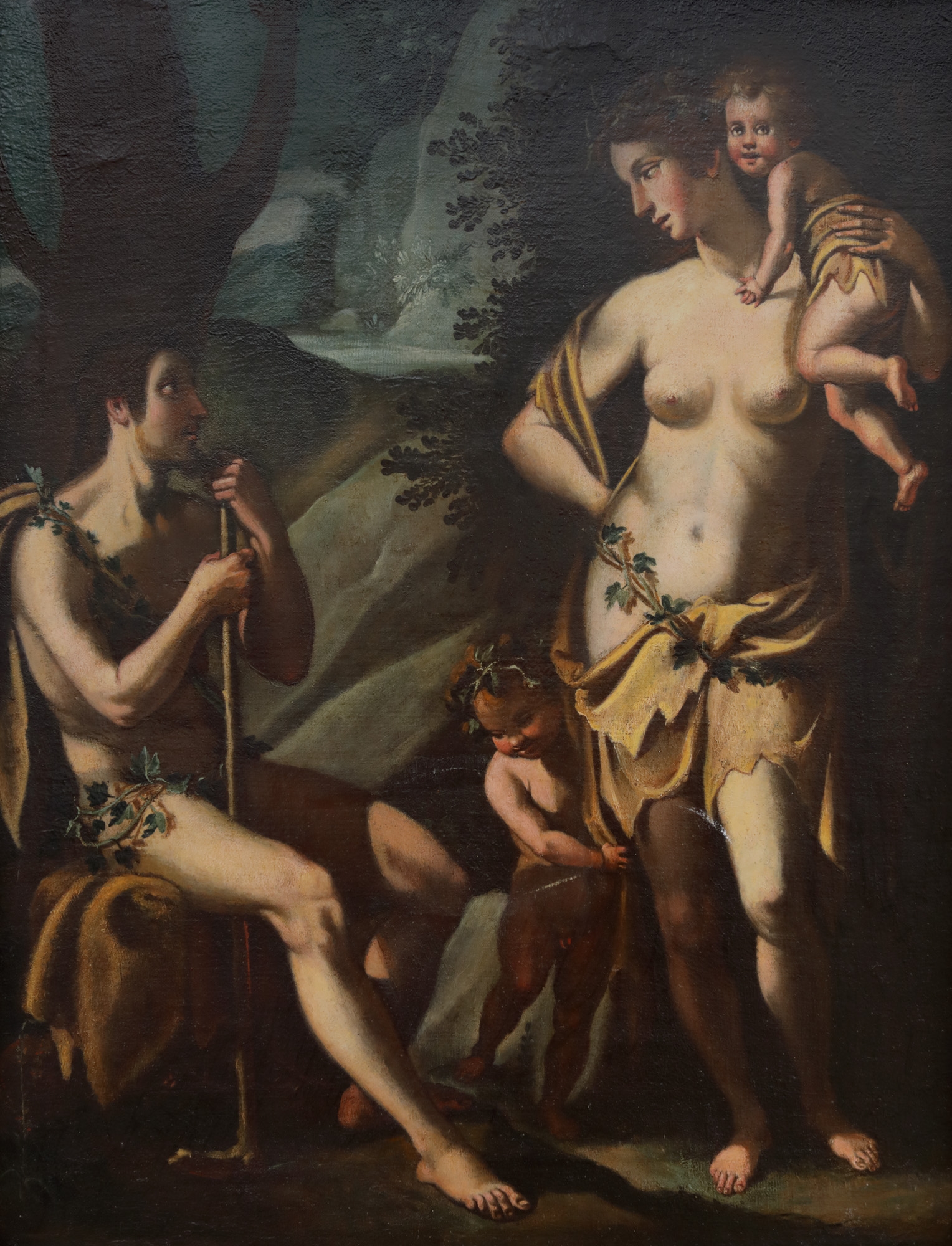 Artwork by Jacopo Chimenti, Adam and Eve together with Cain and Abel, Made of oil on canvas
