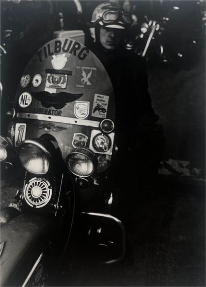 Harley Davidson motorcycle parade by Michel Cabaud, circa 1970