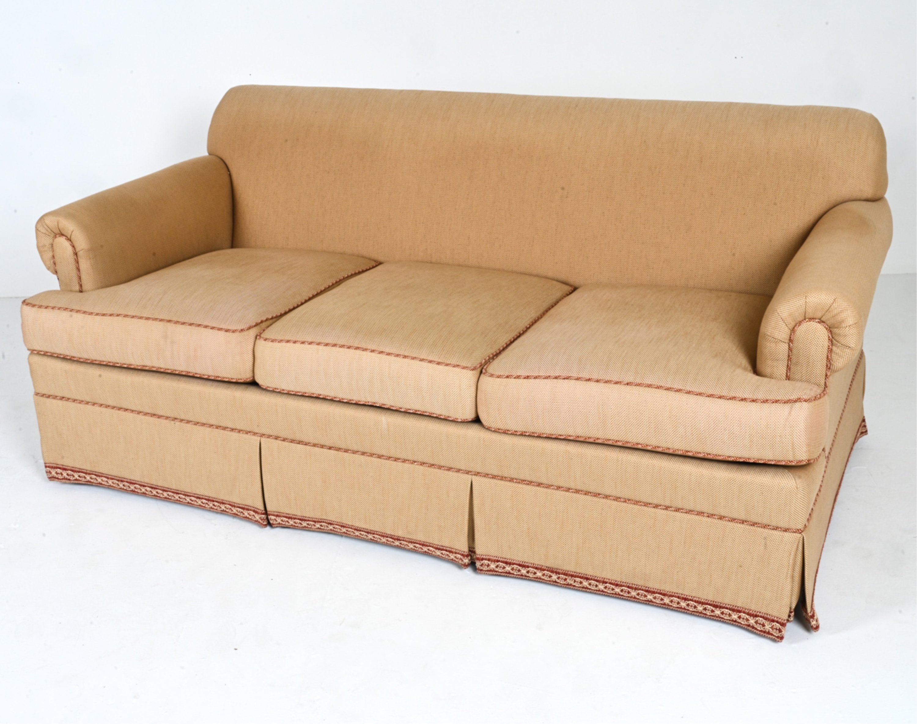 Ethan Allen | PAIR OF ETHAN ALLEN ROLL-ARM SOFAS | MutualArt