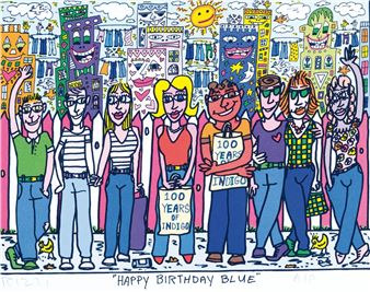 James Rizzi Hound dog 169/350 1990年作 James Rizzi Hound dog 169/350 1990年作