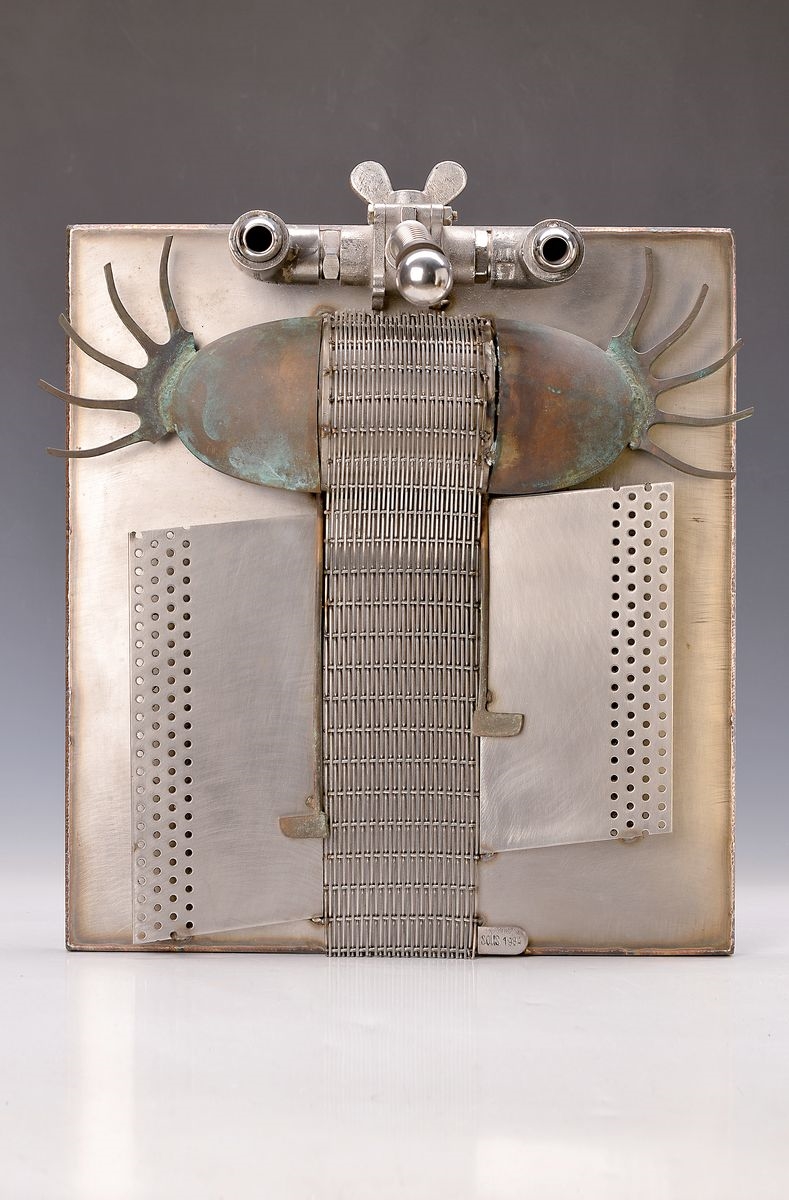 Artwork by Albert Sous, abstract composition, Made of metal