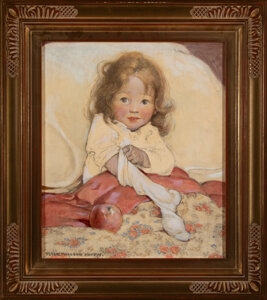 Artwork by Jessie Willcox Smith, <b>Jessie Willcox Smith (American, 1863-1935)</b><br> <i>Christmas Morning</i><br>, Made of Oil and pencil on board