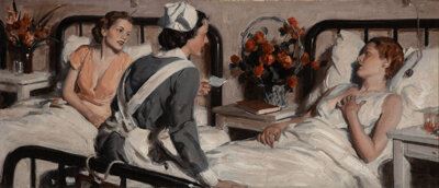 Frank Bensing | Nurse Visiting Patient (1934) | MutualArt