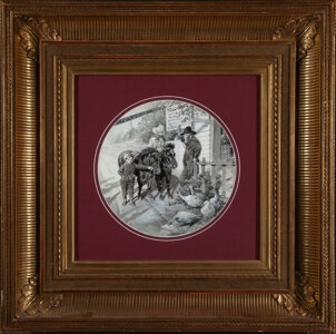 Artwork by James Carter Beard, The Forgotten Purse, Harper's Young People magazine cover, Made of Watercolor on paper