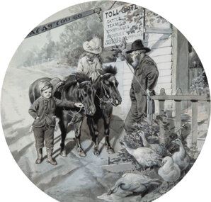 The Forgotten Purse, Harper's Young People magazine cover by James Carter Beard, 1886