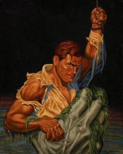 Franklyn E Hamilton The Monsters Doc Savage magazine cover (1970