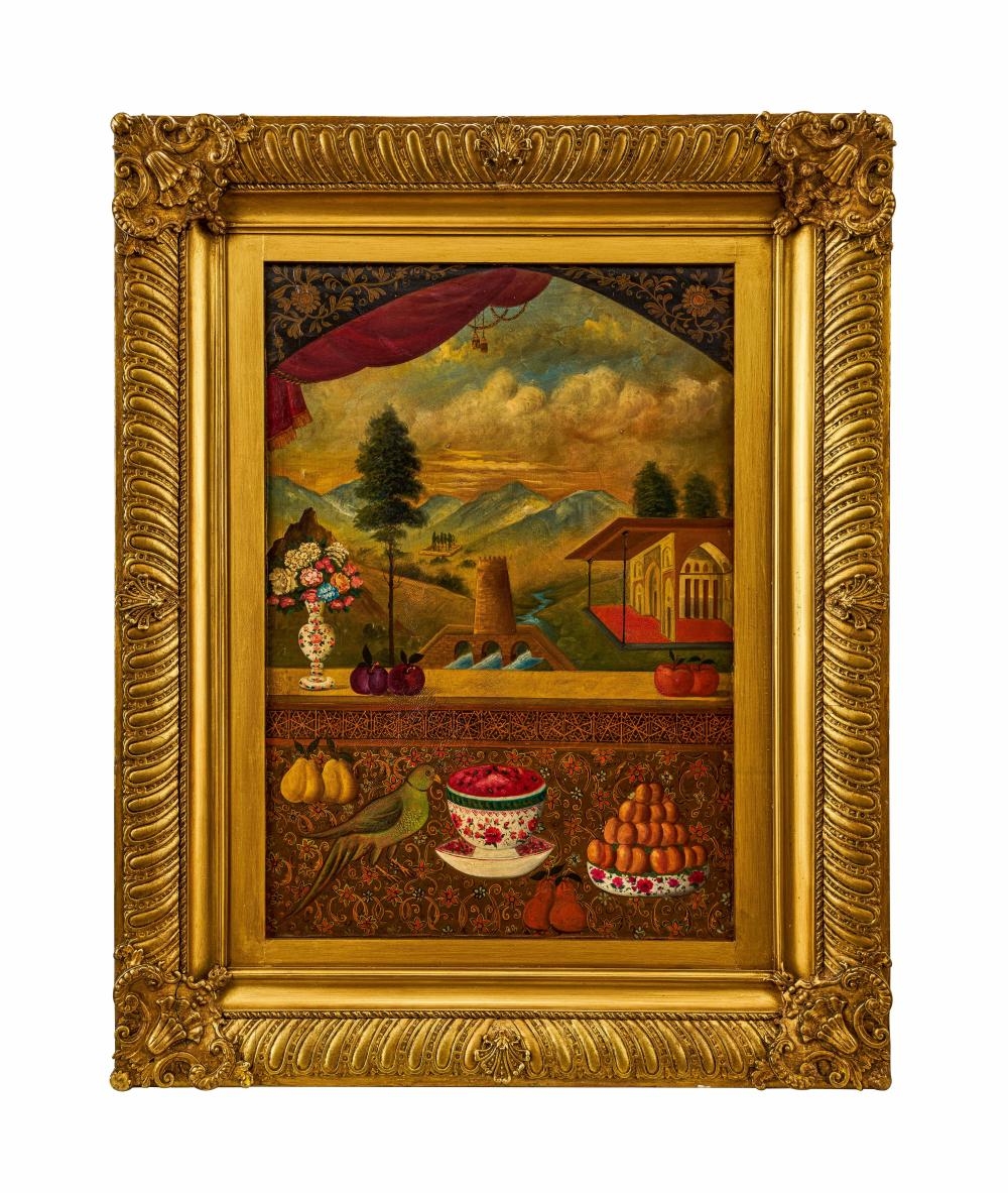 Artwork by Persian School, 19th Century, A NOUROUZ STILL LIFE, Made of OIL ON CANVAS