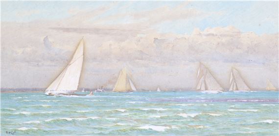 Yachting in the Solent by Alma Claude Burlton Cull, 1907