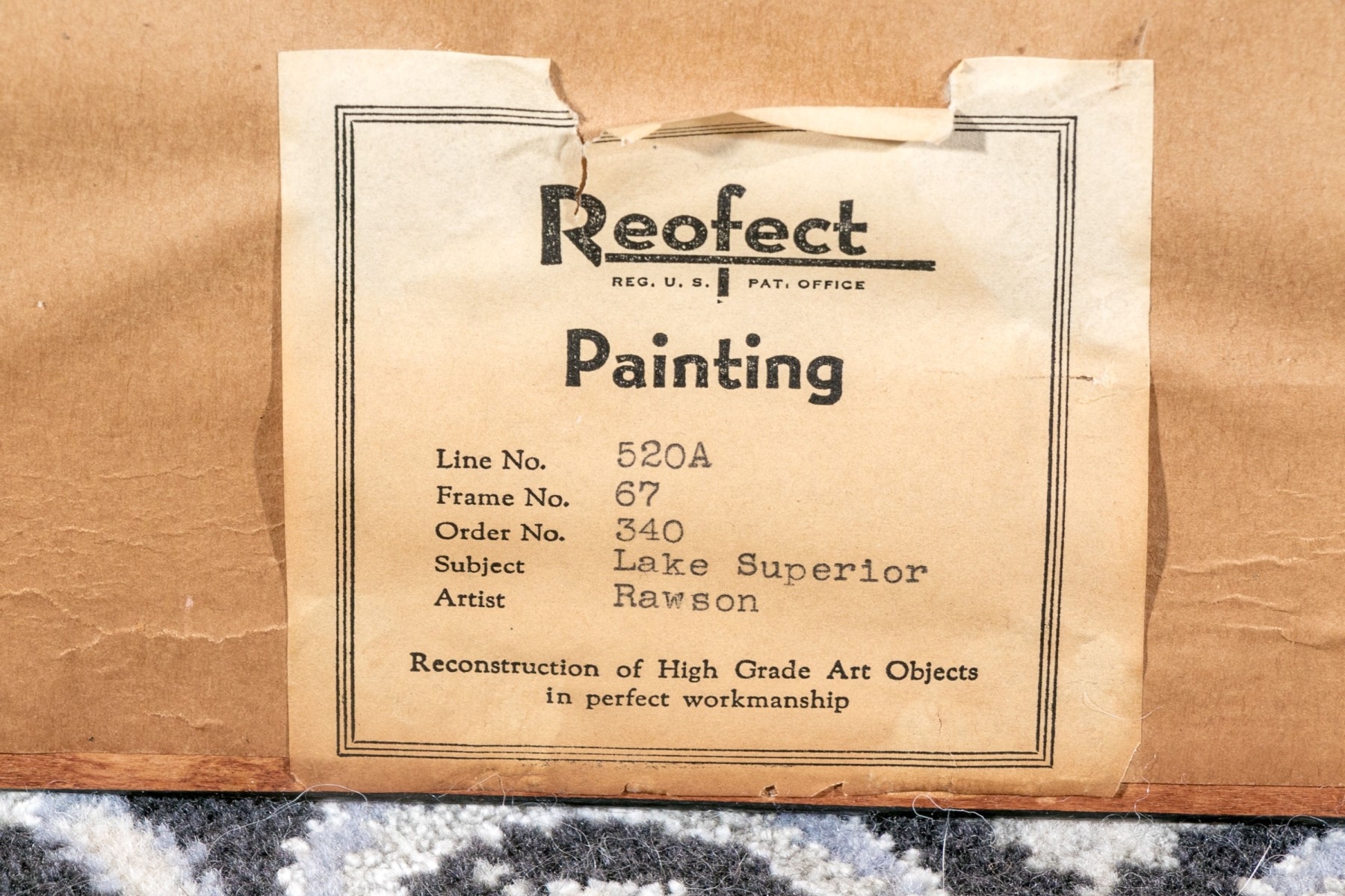 Artwork by Carl Wendell Rawson, Lake Superior, Made of print on board