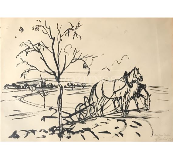 Koně na poli by Vojtěch Sedláček, 53, 28/III.