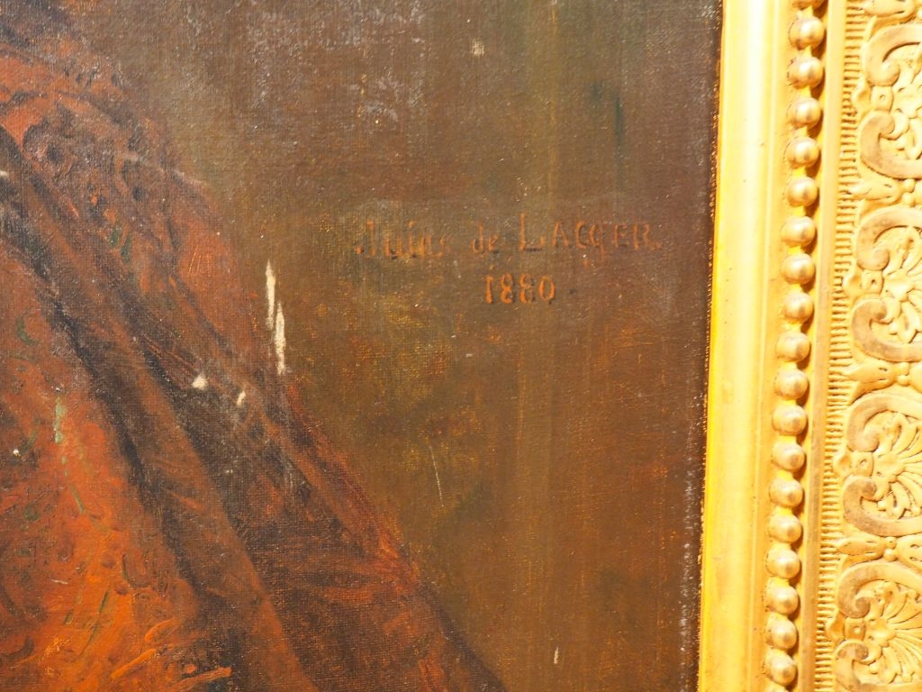 Artwork by Jules de Lacger, Portait d'élégante, Made of huile sur toile