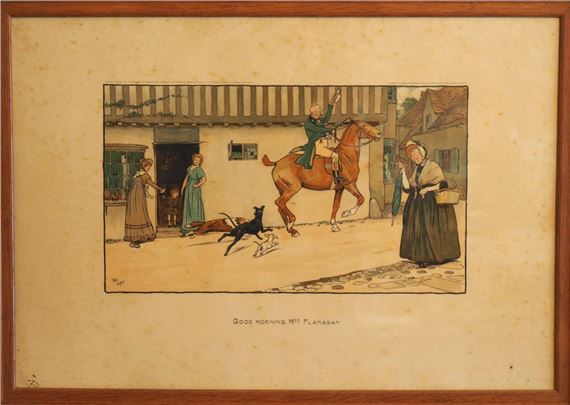 Paire de lithographies anglaises d’après Cécil Aldin « Good Morning Mr by Cecil Aldin