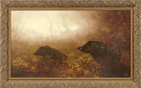 Les sangliers en forêt by Richárd Kiss