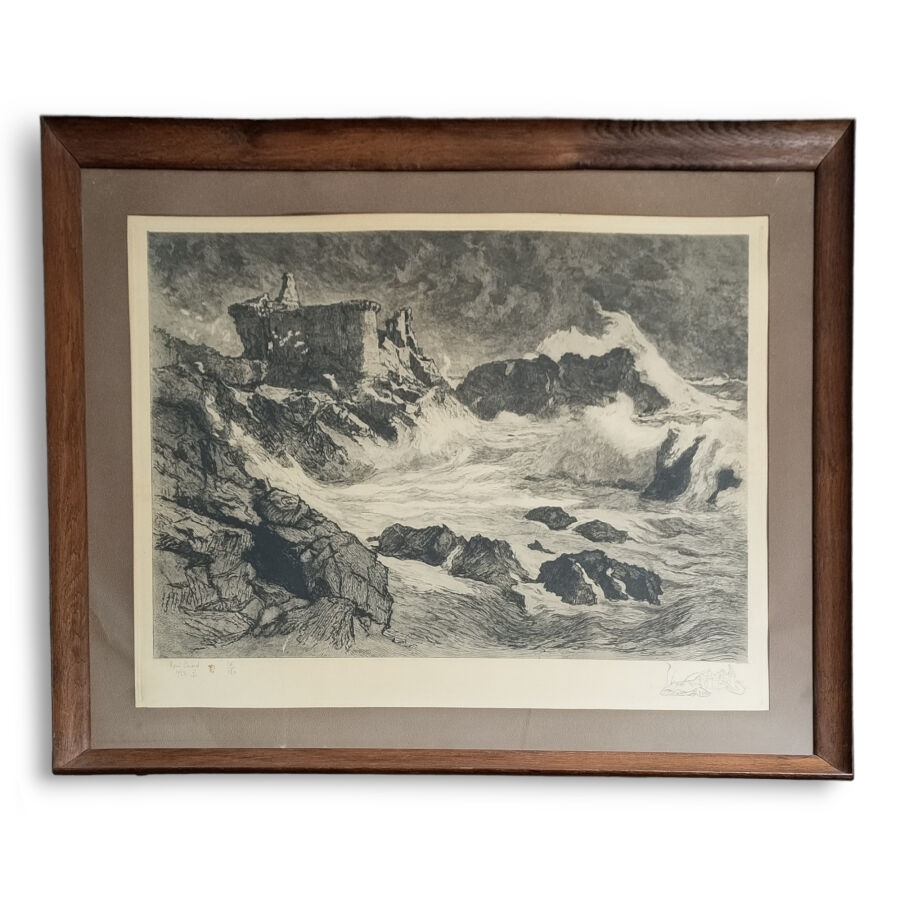 Artwork by René Pinard, Ile d'Yeu, Made of Engraving