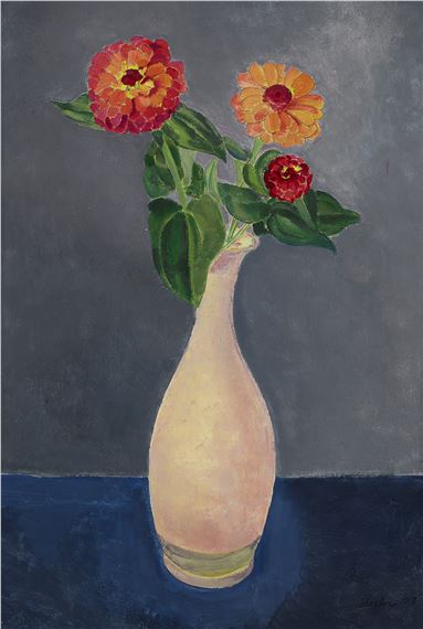 Zinnias by Charles Sheeler, Executed in 1918