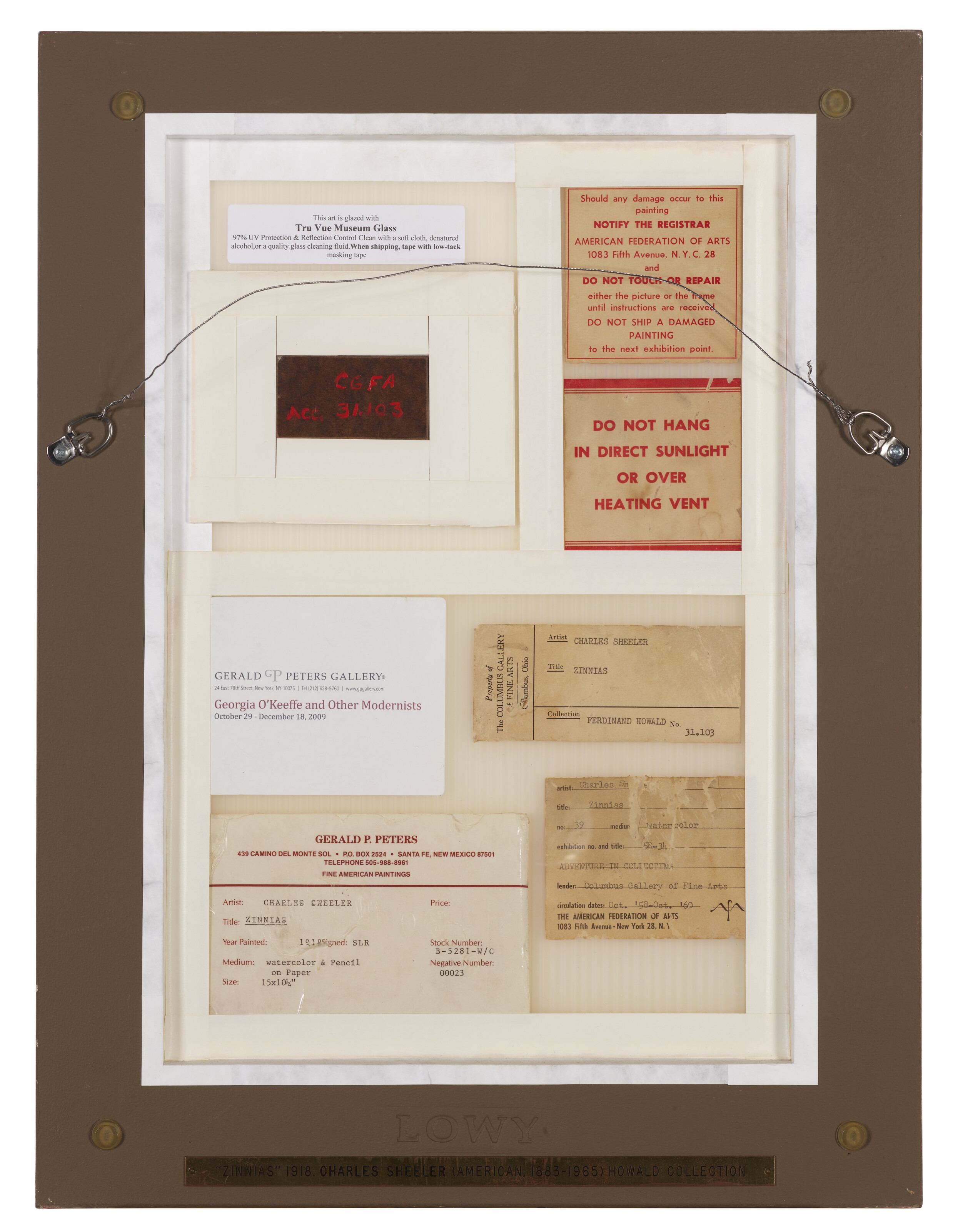 Artwork by Charles Sheeler, Zinnias, Made of gouache and pencil on paper