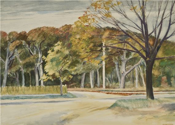 Oaks at Eastham by Edward Hopper, Executed in 1936