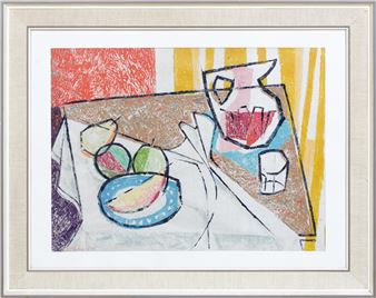 Stillleben mit Krug und Früchteteller - Sepp Semar