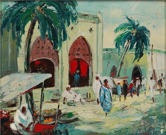 Heinz Maria Lauer | Gebetsklause in Marrakesch mit Markt | Compare ...