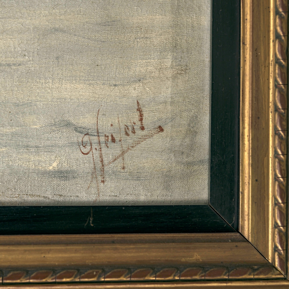 Artwork by G. Seifert, Fischerboote, Made of Oil auf canvas