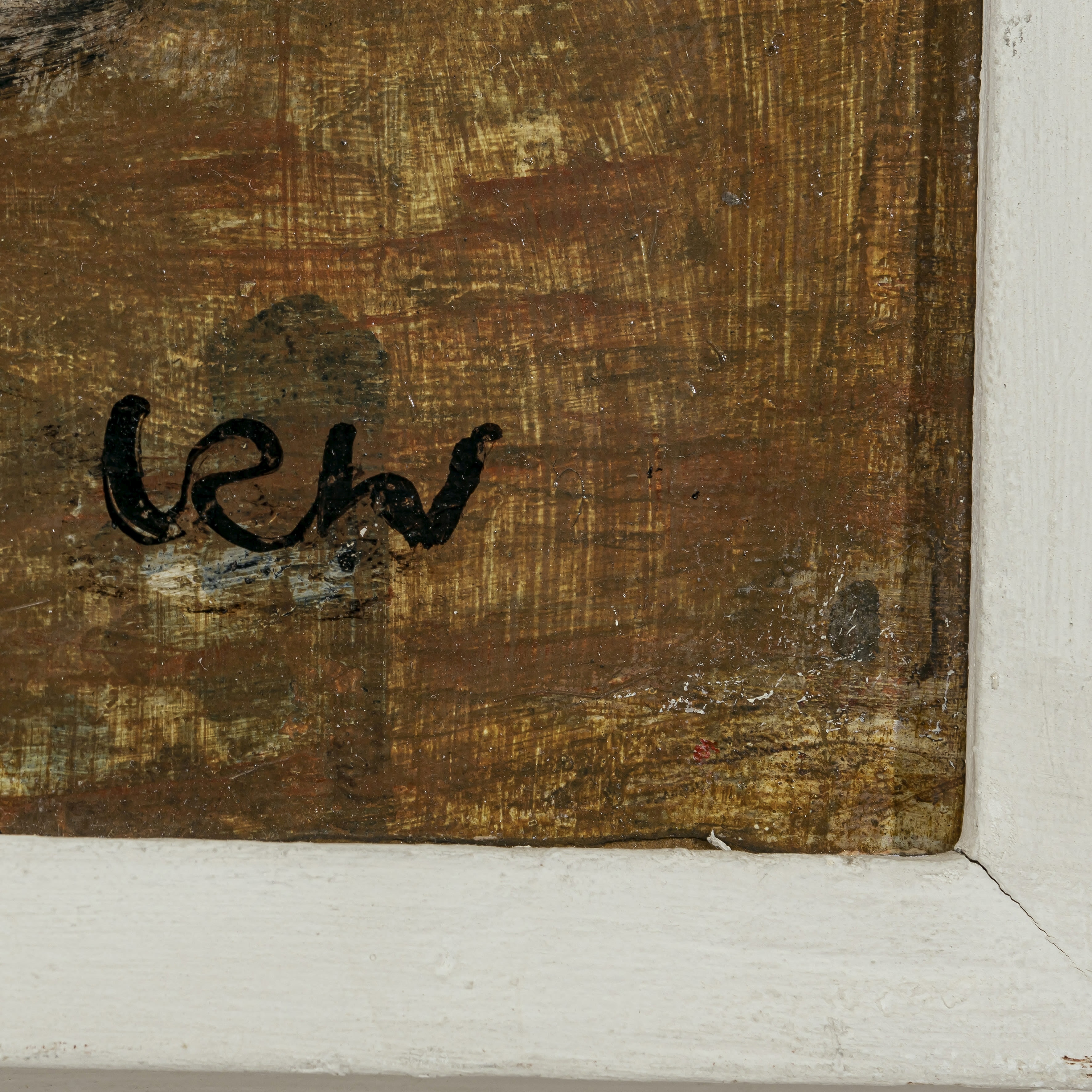 Artwork by Wolters Ursula Rusche, Steinzeichen IV, Made of Oil auf hardboard