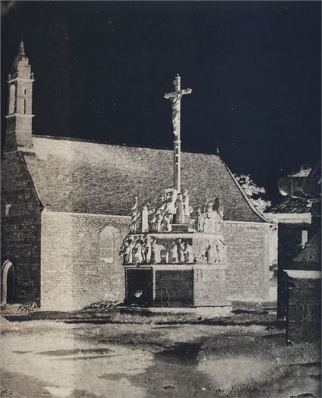 Calvary and Chapel, Plougonven, Brittany by Louis Robert, circa 1852